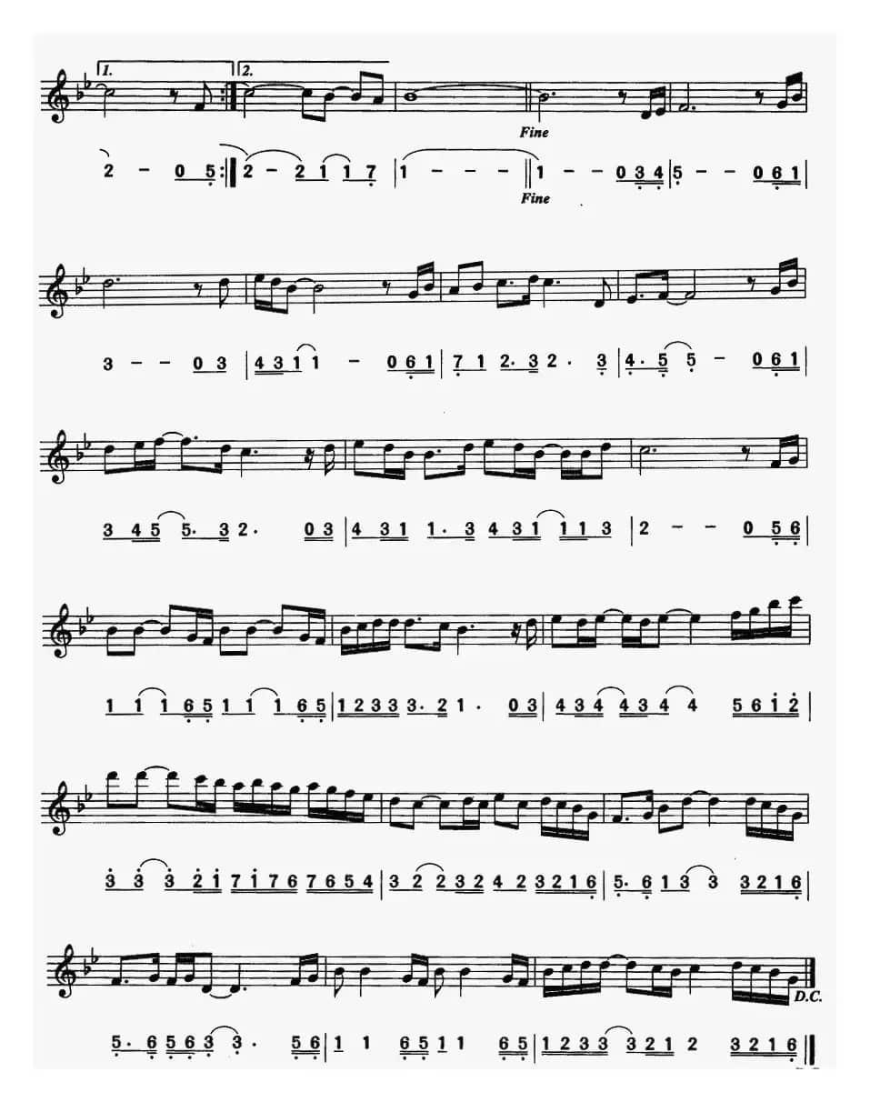 瞬间（线简谱对照版）