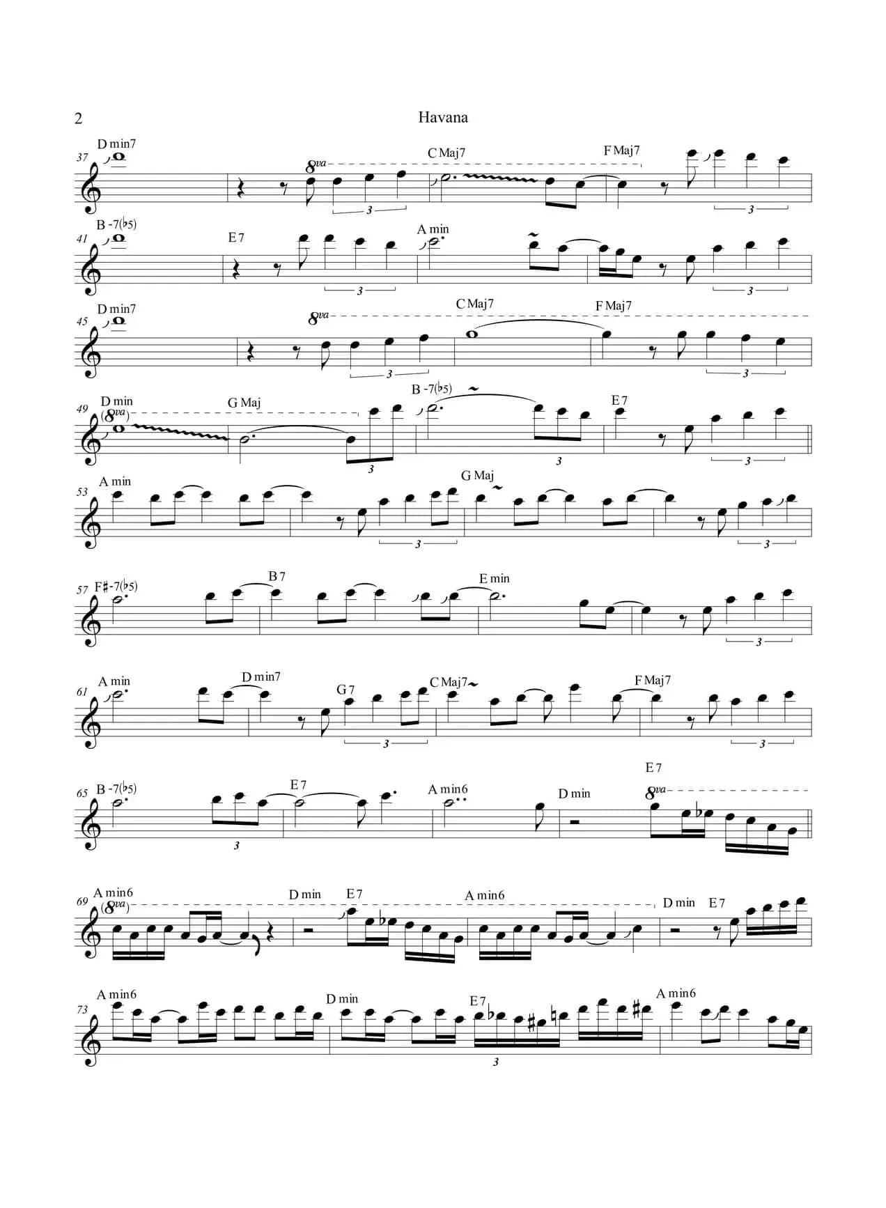 Havana（中音萨克斯）