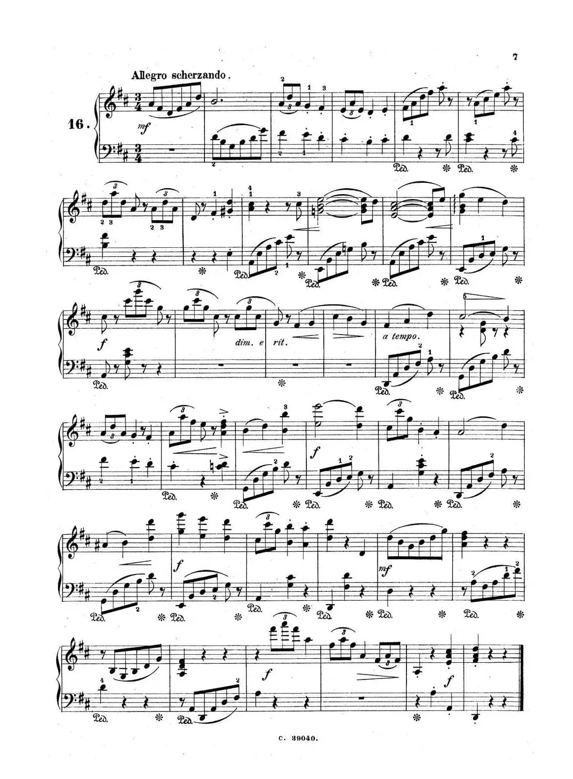36 Etudes Rhythmiques et Melodiques Op.105（36首节奏与旋律练习曲 16—20）