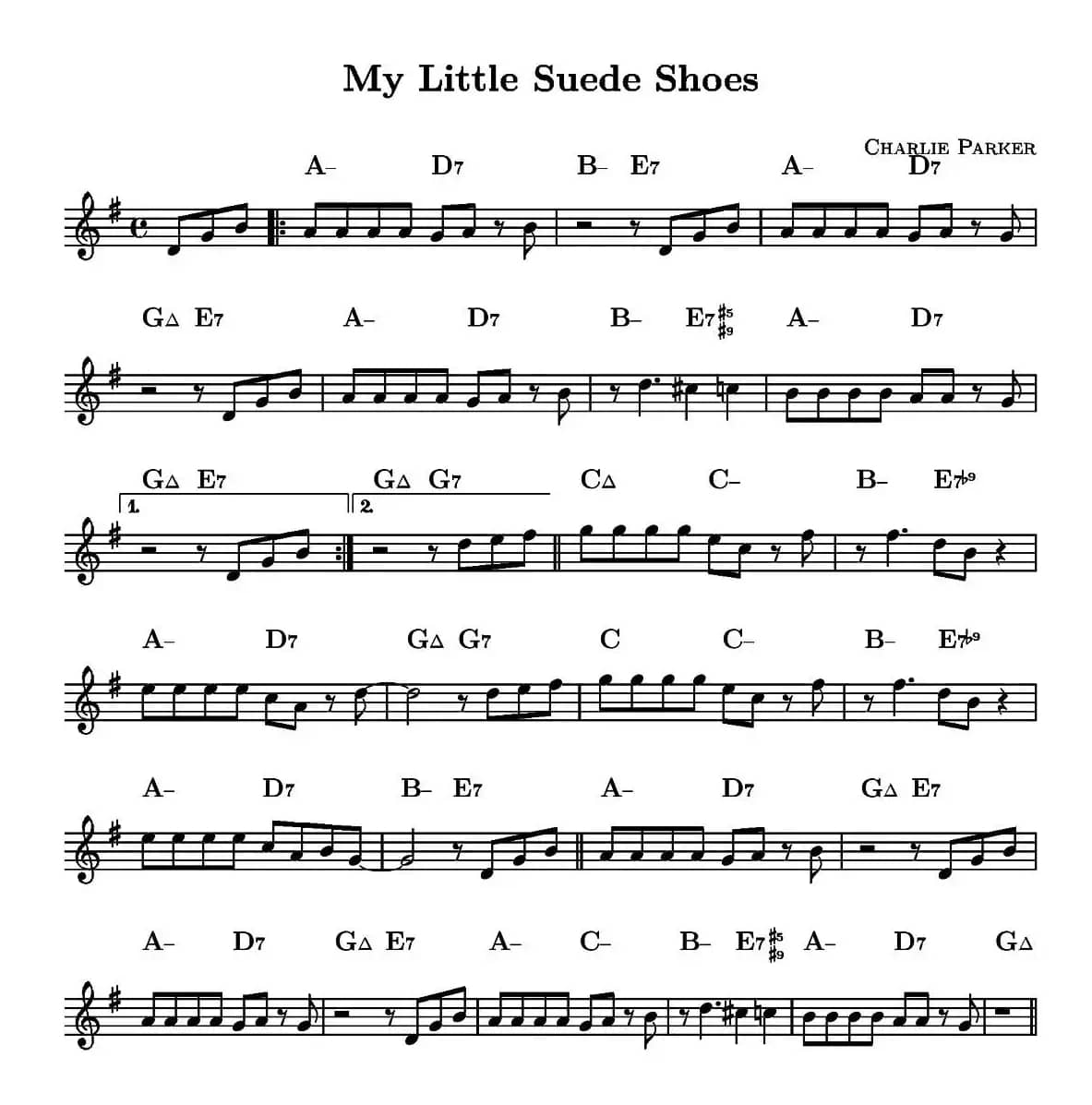 my little suede shoes（单簧管）