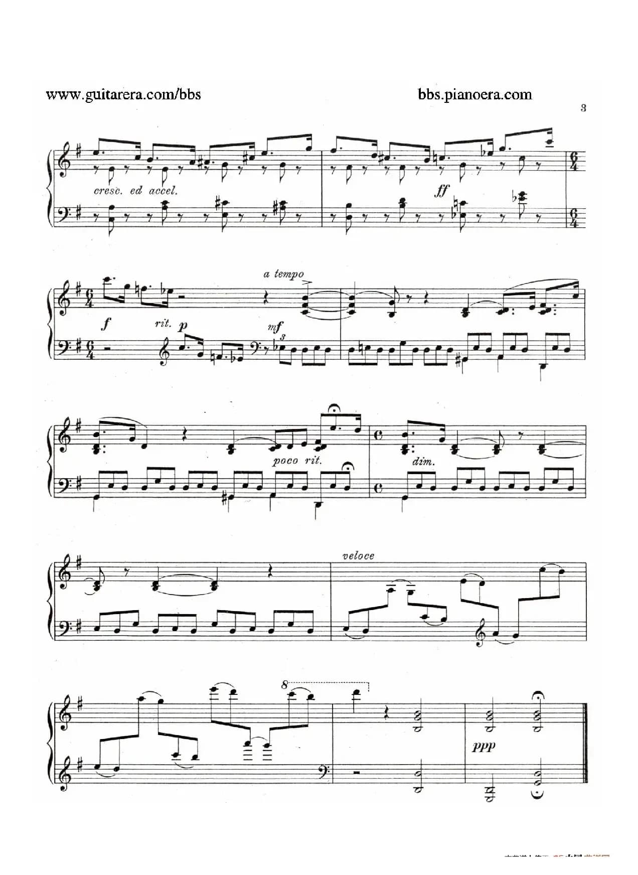 Eight Preludes Op.30（8首前奏曲 3. G大调）