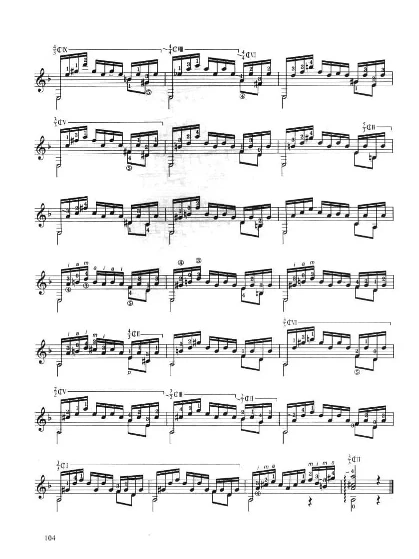 古典吉他考级七级外国乐曲A组（2、前奏曲）