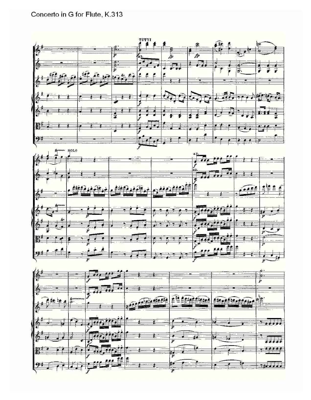 Concerto in G for Flute, K.313（G调长笛协奏曲, K.313）