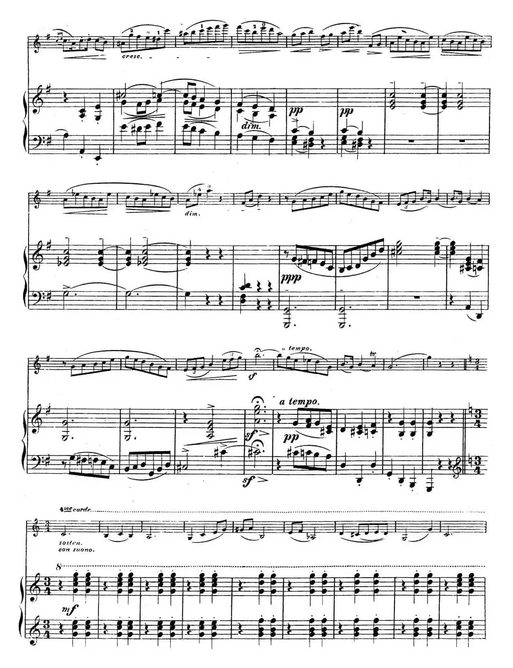 伊萨伊作品集：No.1(Dans le lointain)（小提琴+钢琴伴奏）