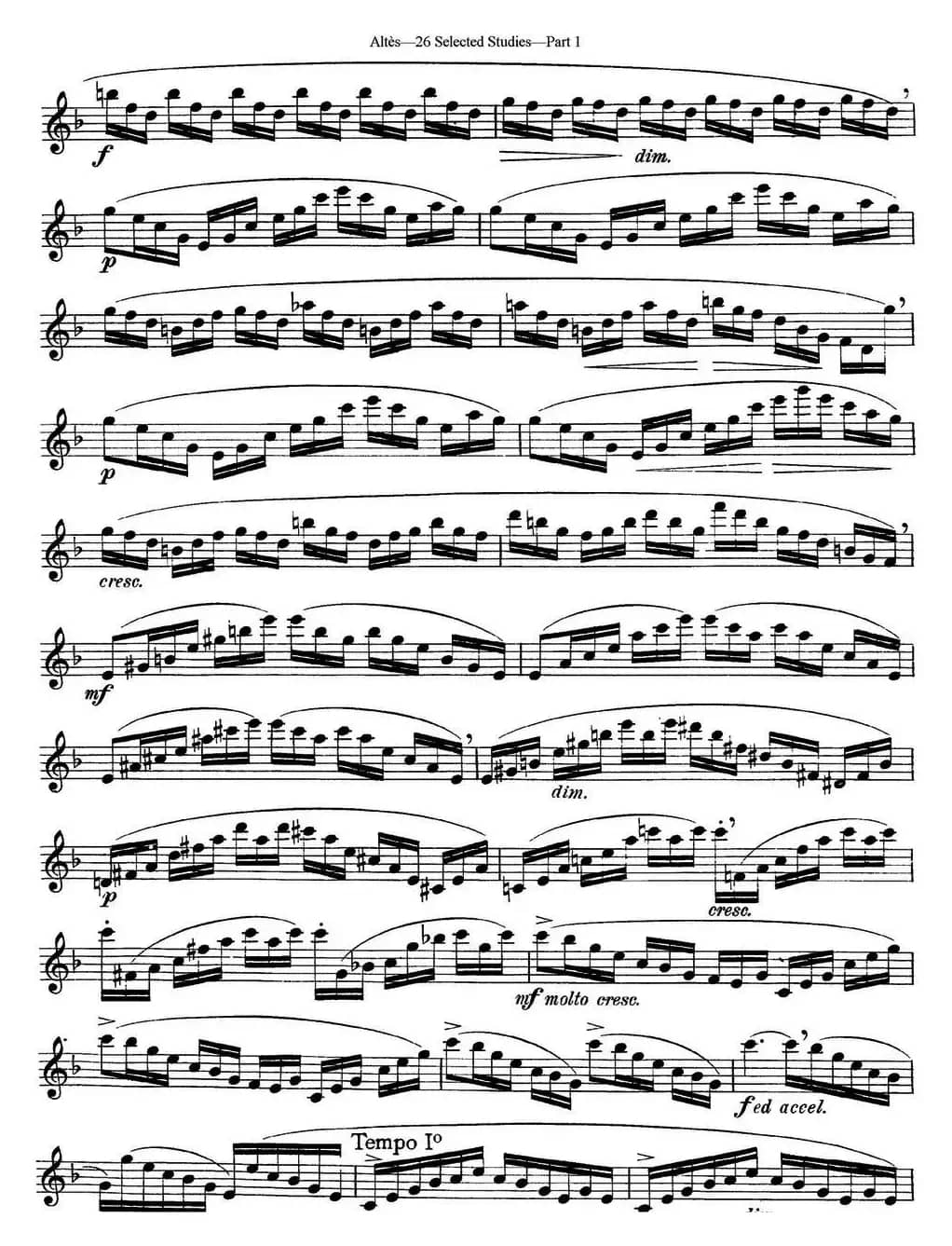 阿尔泰斯26首精选长笛练习曲（NO.5）