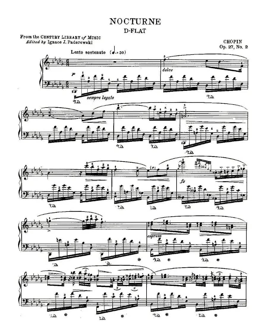 降D大调夜曲Op.27－2（Nocturne D-FLAT ）