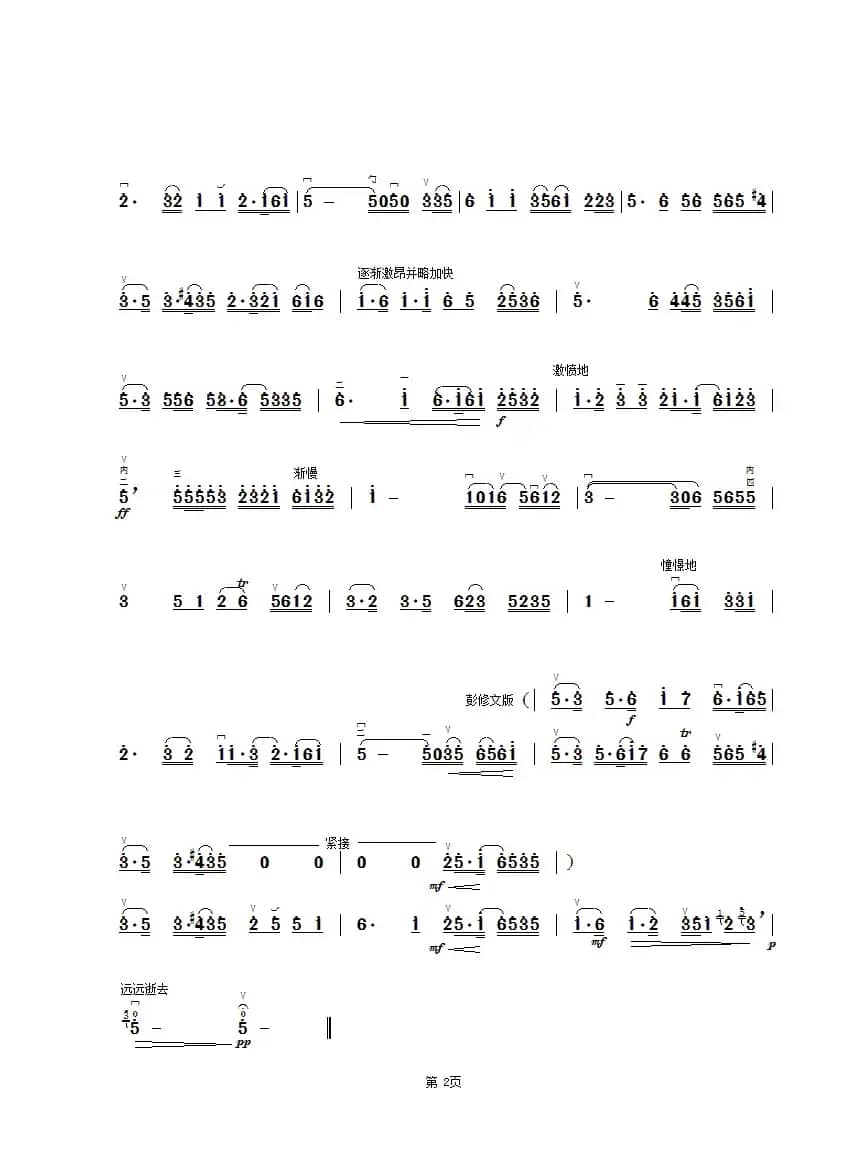 二泉映月（章祥兴弓指法）