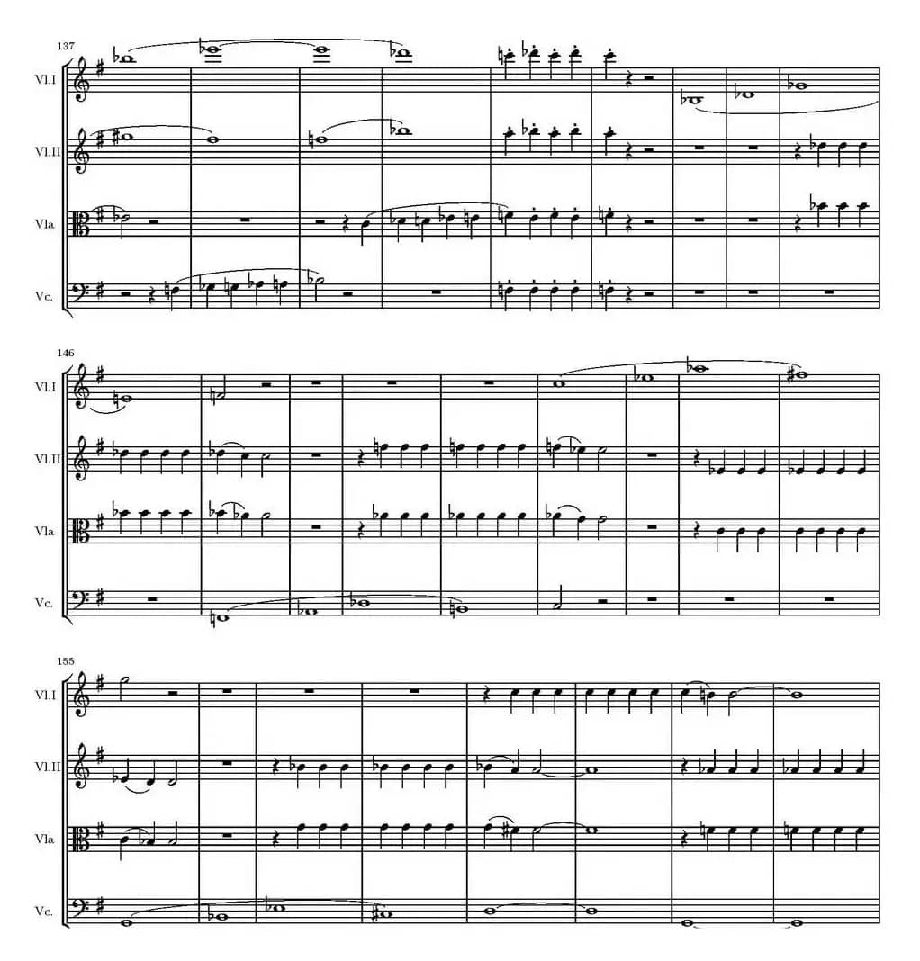 String Quartet KV.387（G大调弦乐四重奏）