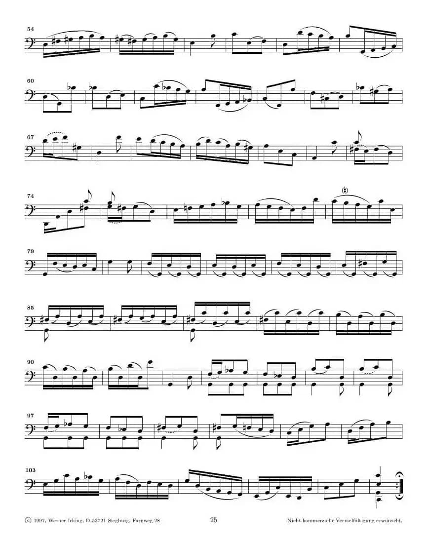 巴赫无伴奏大提琴练习曲之三