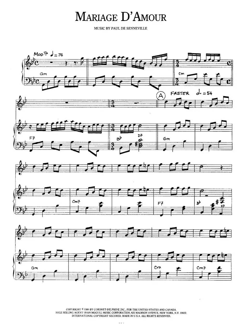 Mariage D'Amour（梦中的婚礼）