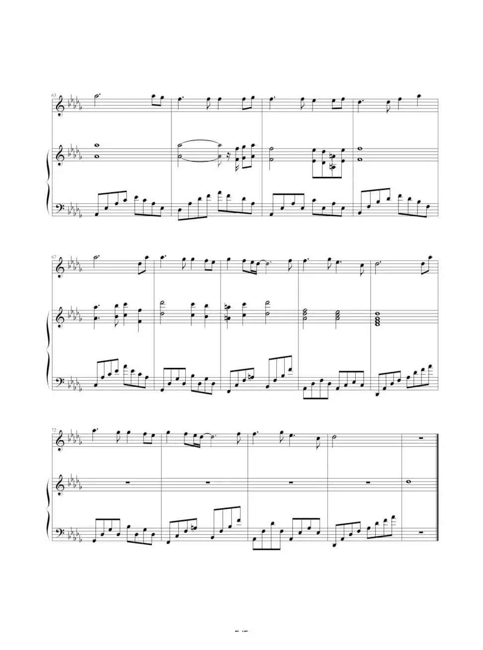 轨迹（钢琴伴奏谱）