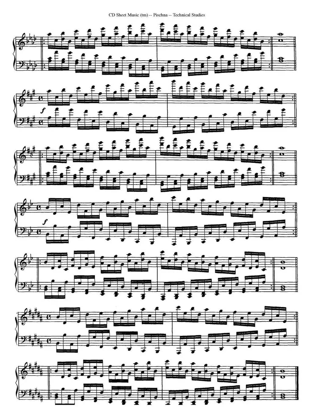 Technical Studies 60 Progressive Exercises （60首钢琴循序渐进练习曲 P51——60）