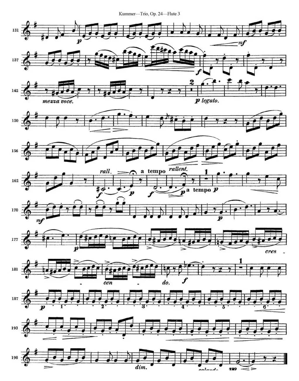 库默长笛三重奏Op.24（Flute 3）