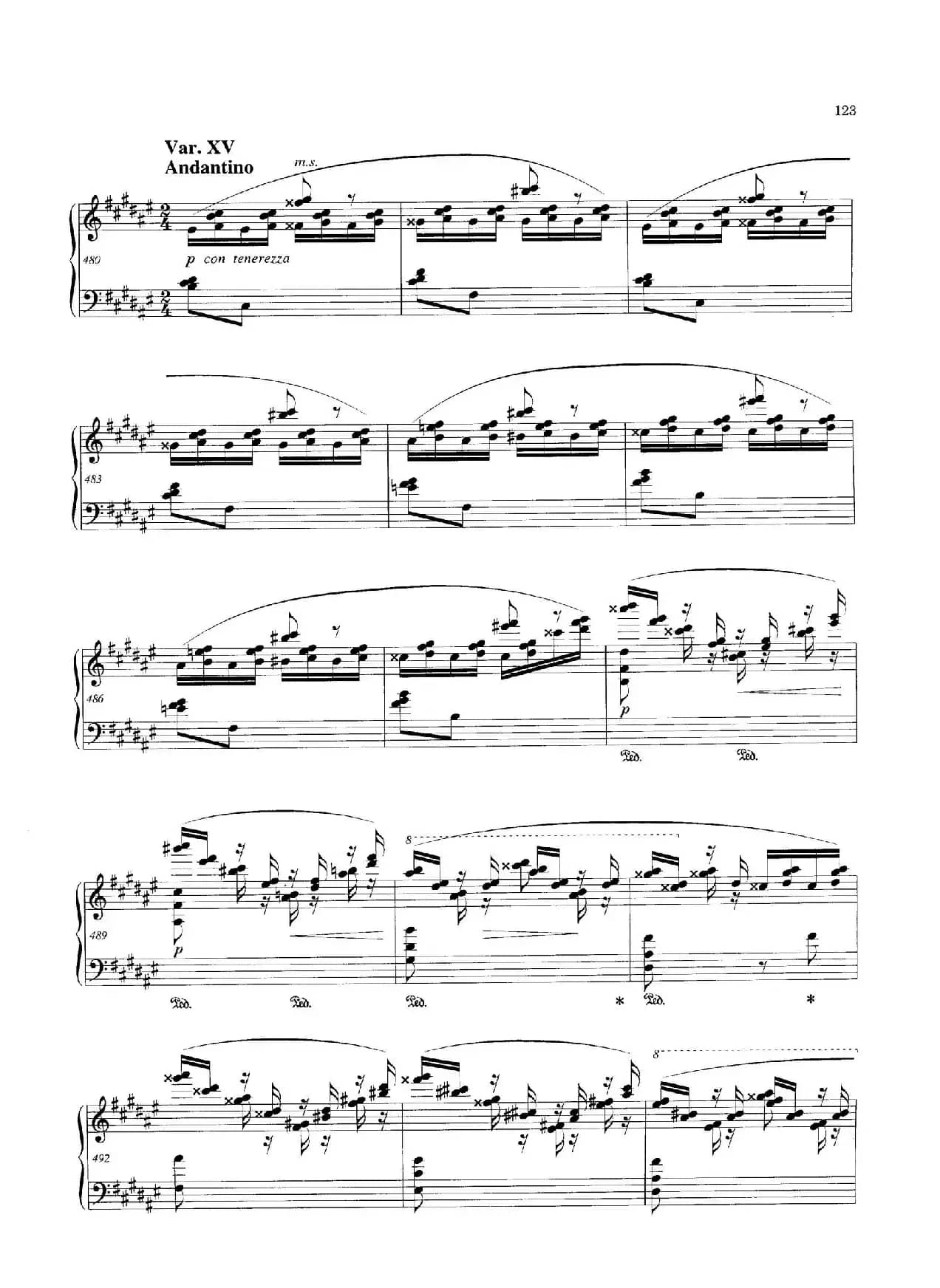 Variations and Fuge in e-flat Minor Op.23（降e小调主题变奏与赋格）