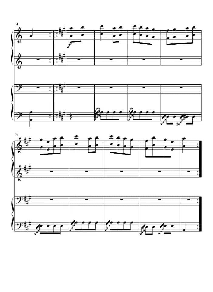 土耳其进行曲（四手联弹、周杰伦李云迪演奏版）