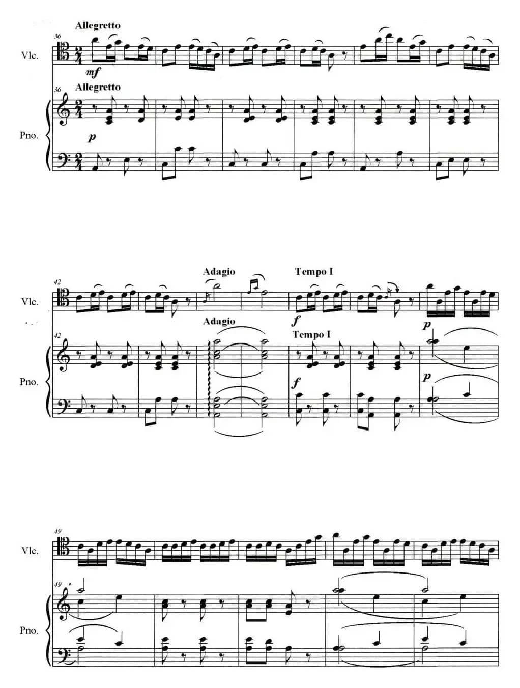 弥渡山歌（大提琴与钢琴）