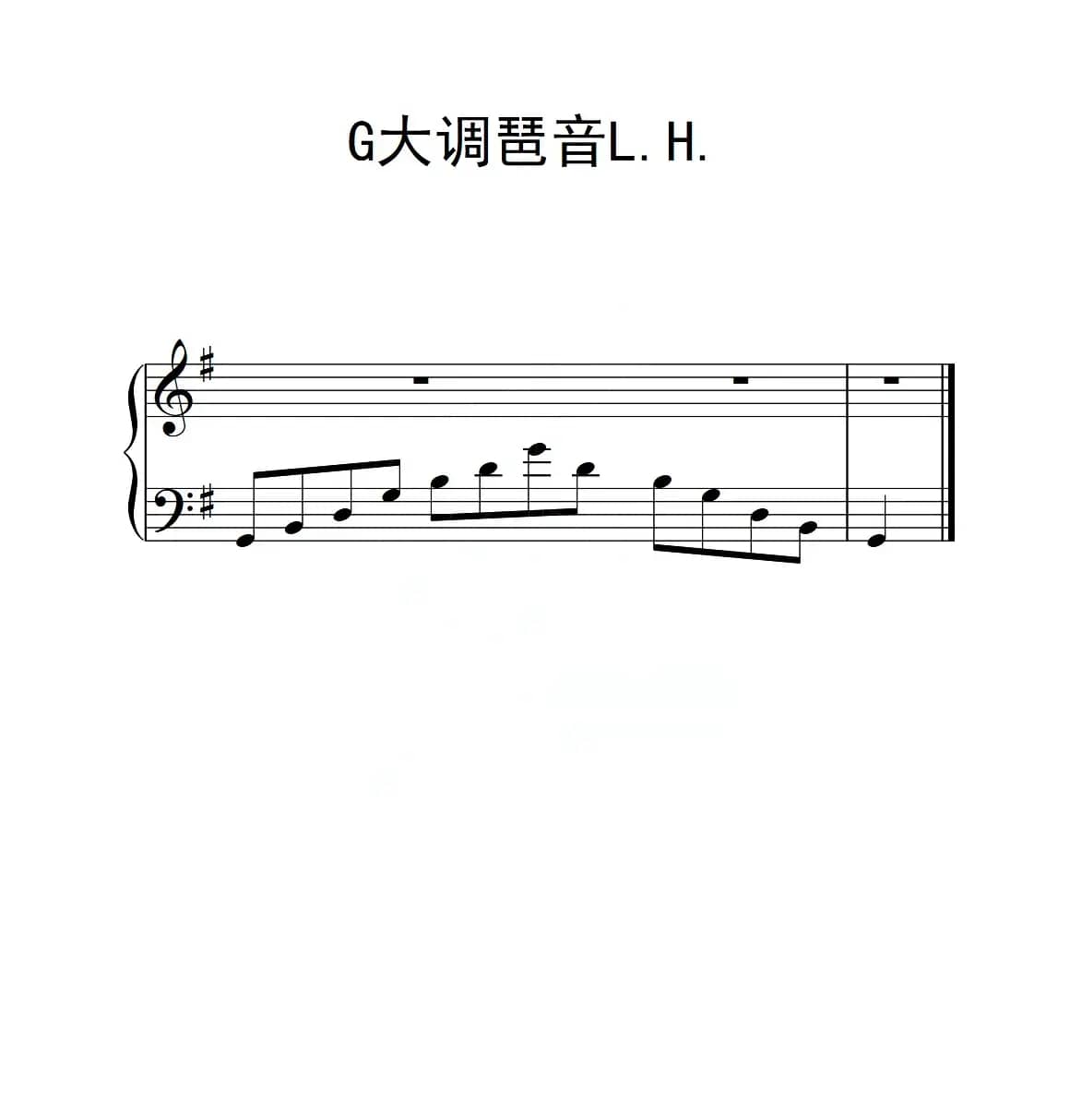 第二级 G大调琶音L H（中国音乐学院钢琴考级作品1~6级）