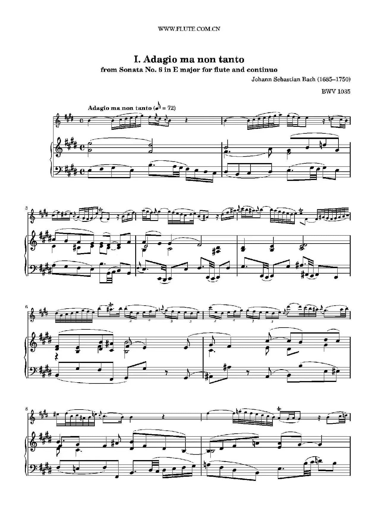 Adagio Ma Non Tanto（BWV1035 ）