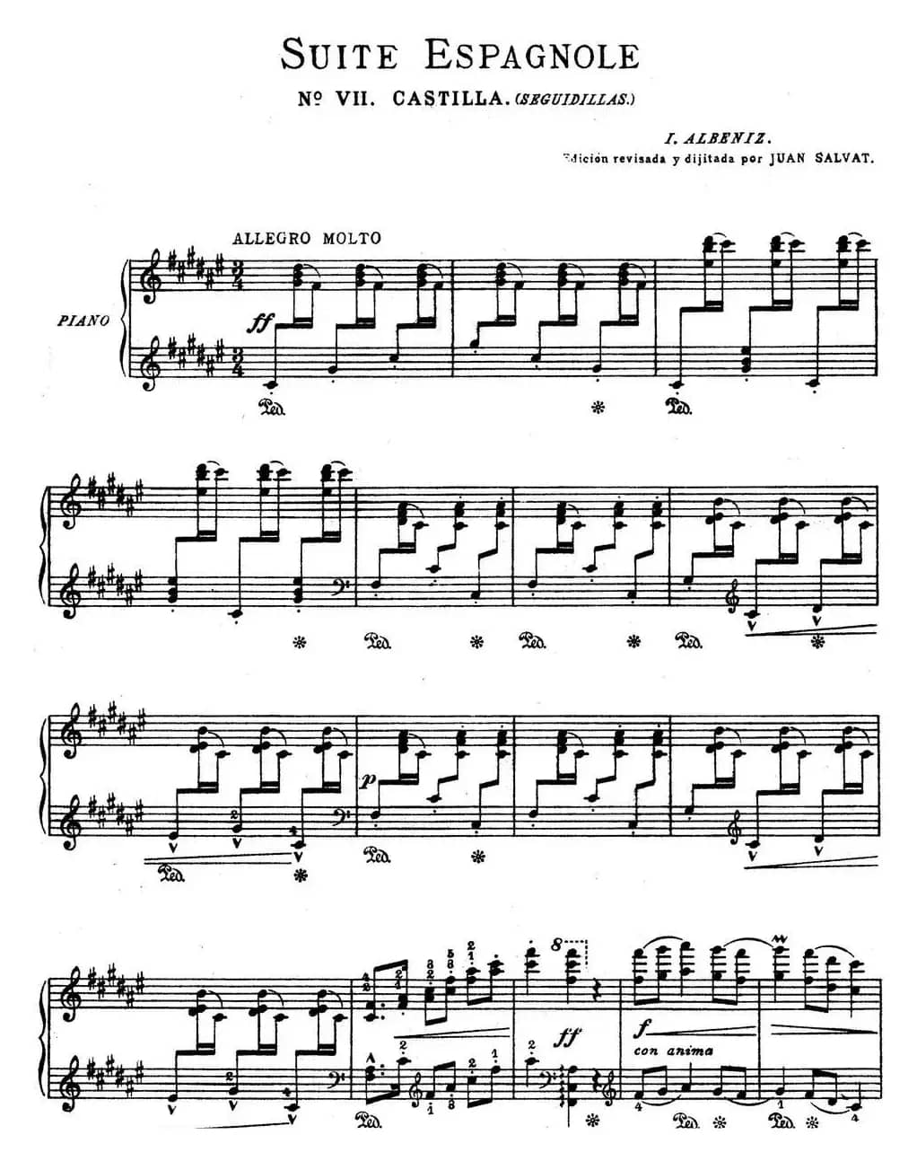 Suite Espanola Op.47（西班牙组曲·Ⅶ）