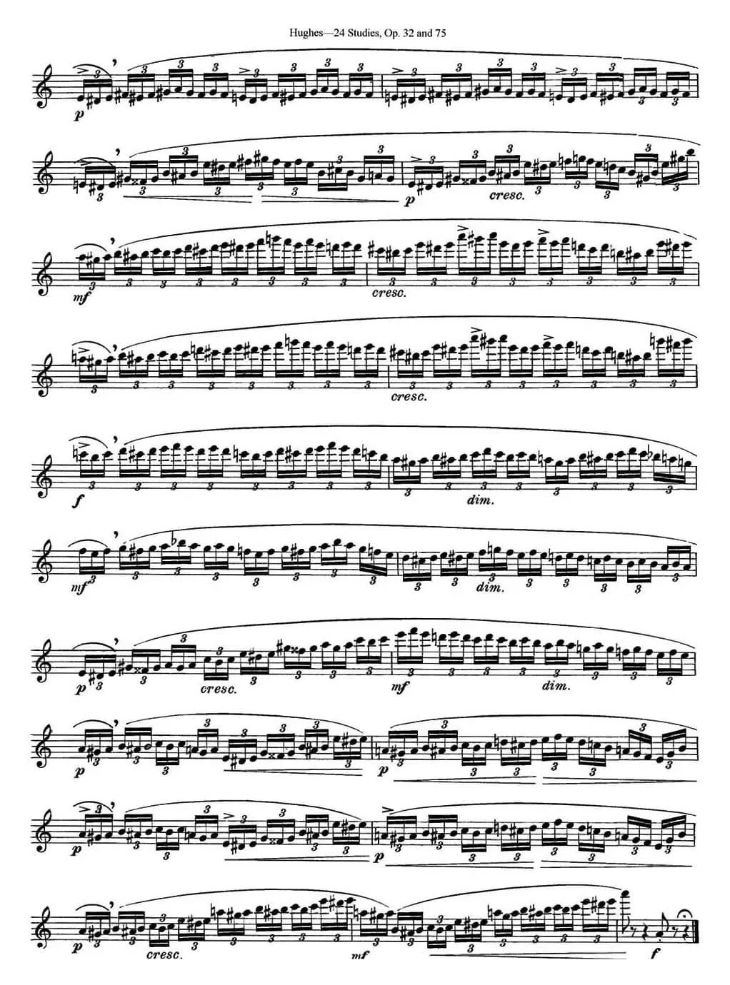 胡埃斯24首长笛练习曲Op.32（NO.10）