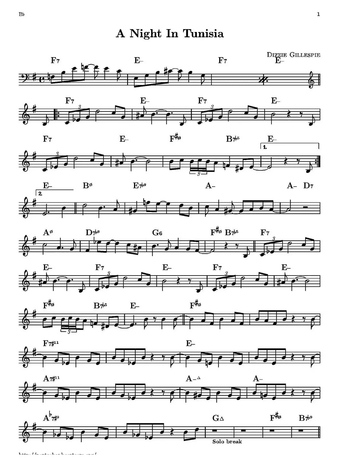 A Night In Tunisia（单簧管）