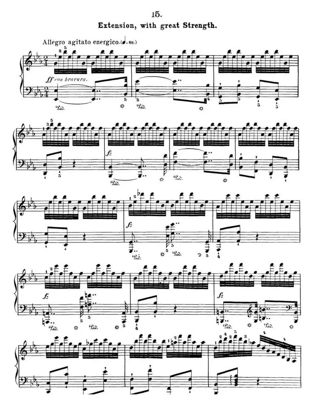 50首车尔尼Op.740钢琴手指灵巧技术练习曲（NO.15）