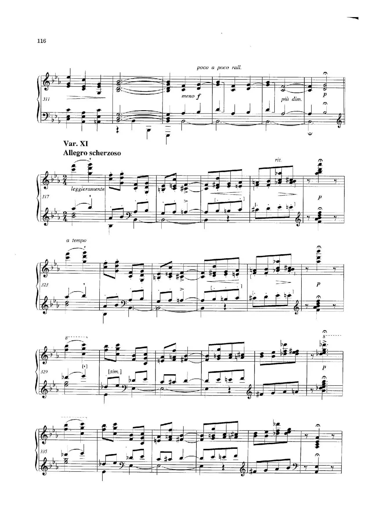 Variations and Fuge in e-flat Minor Op.23（降e小调主题变奏与赋格）