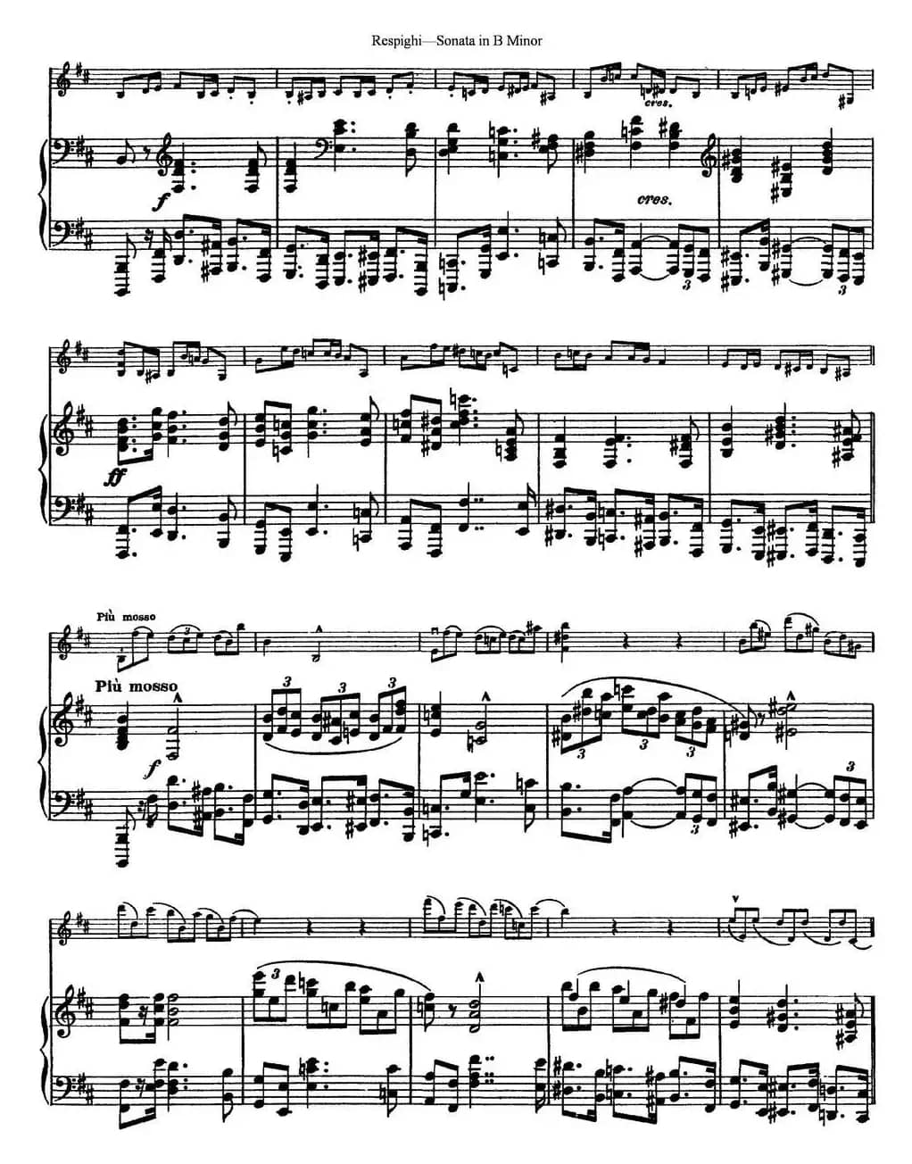 Violin Sonata in B Minor（小提琴+钢琴伴奏）