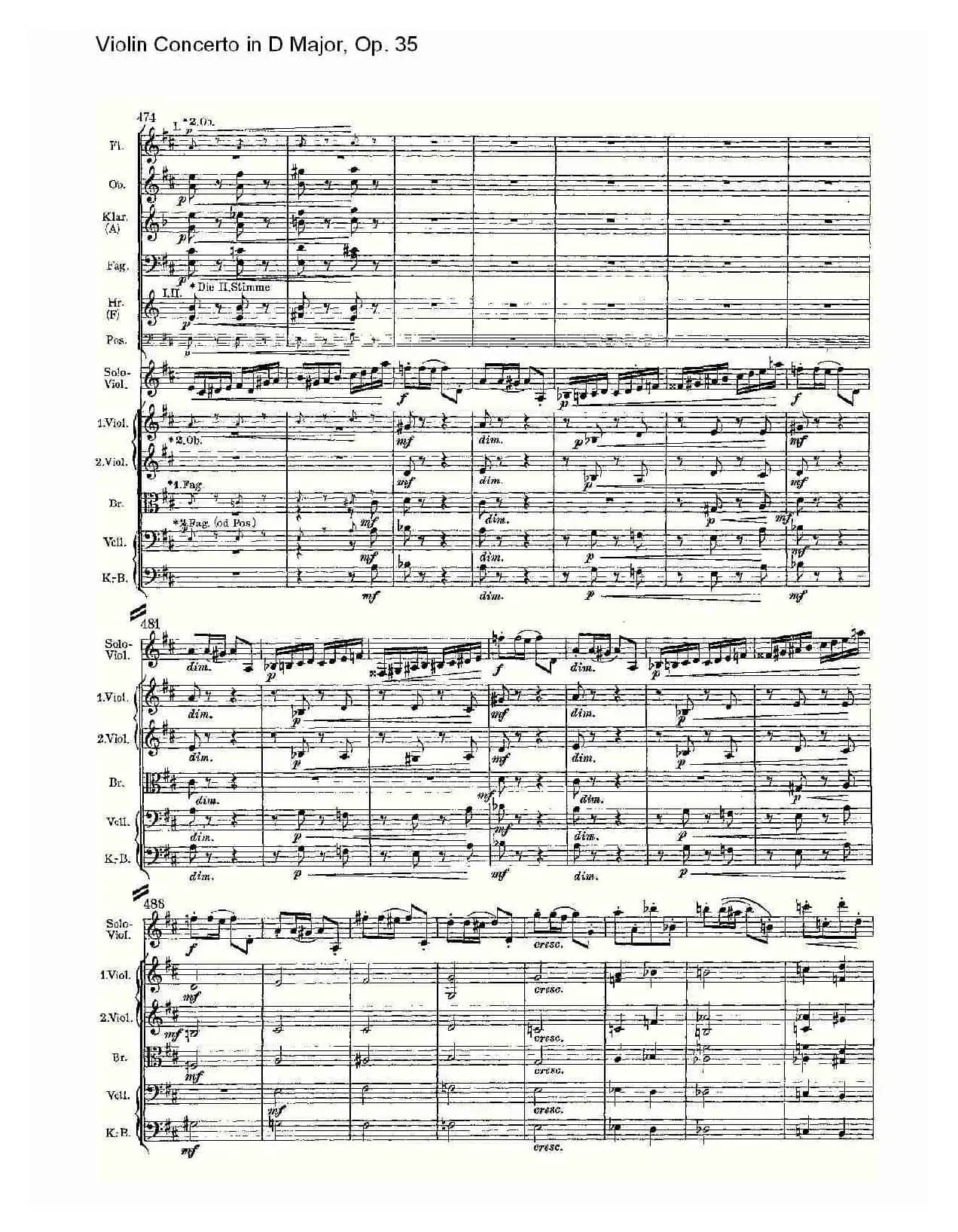 D大调小提琴协奏曲, Op.35第三乐章（一）