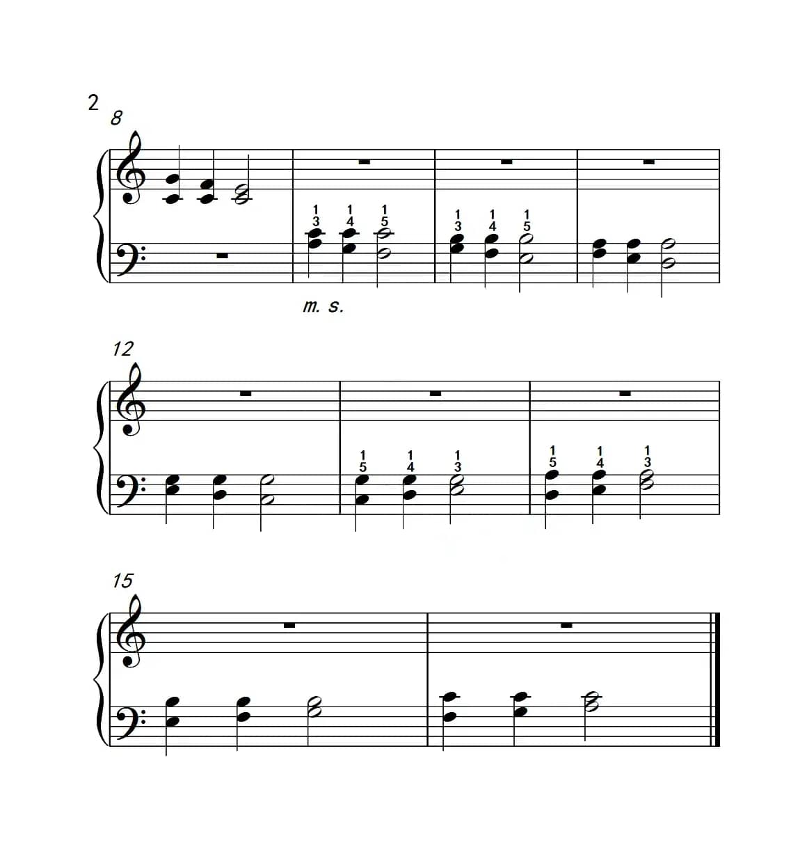 双音练习 23（儿童钢琴手指练习 2）