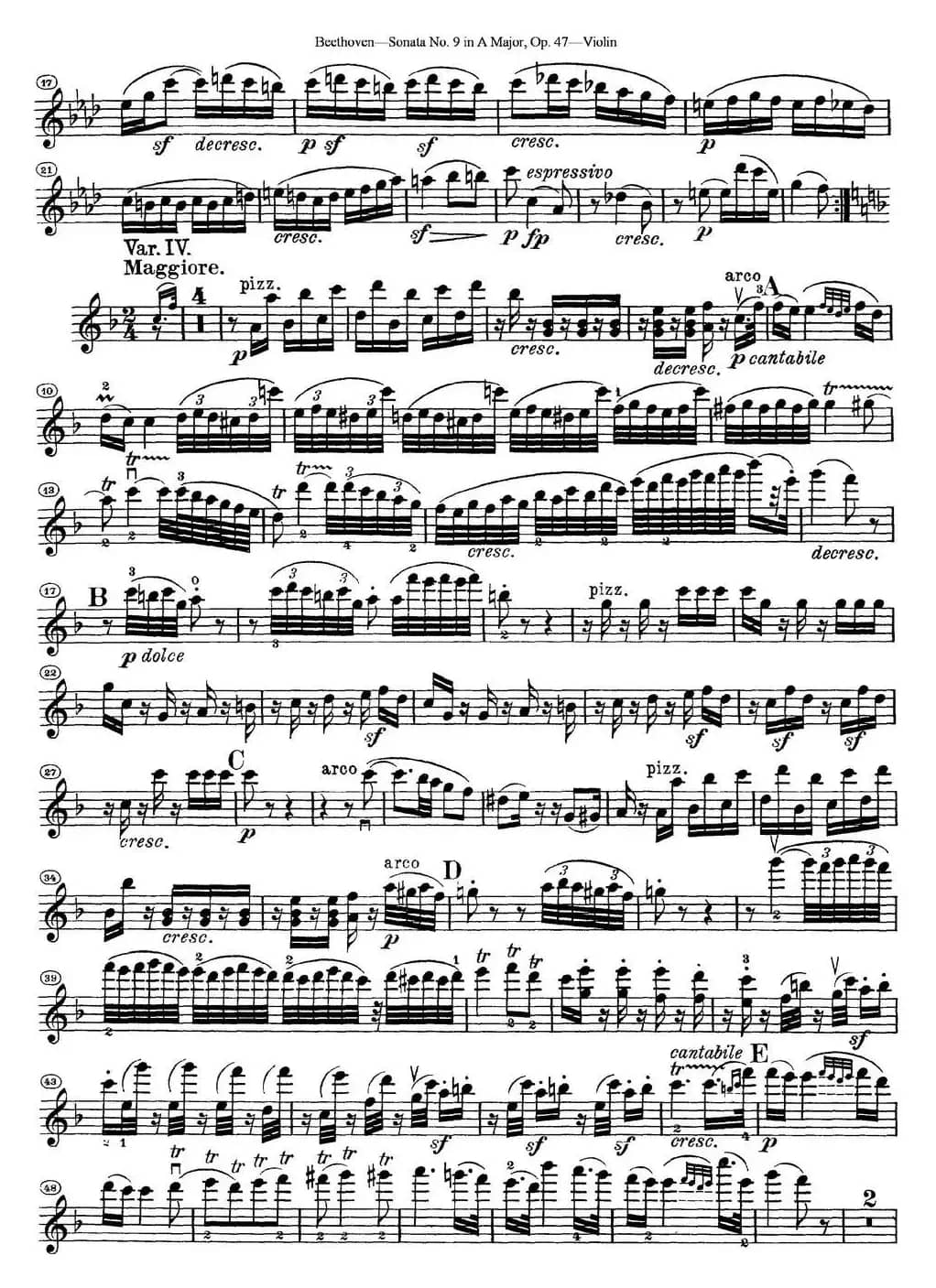 Violin Sonata No.9 in A Major Op.47