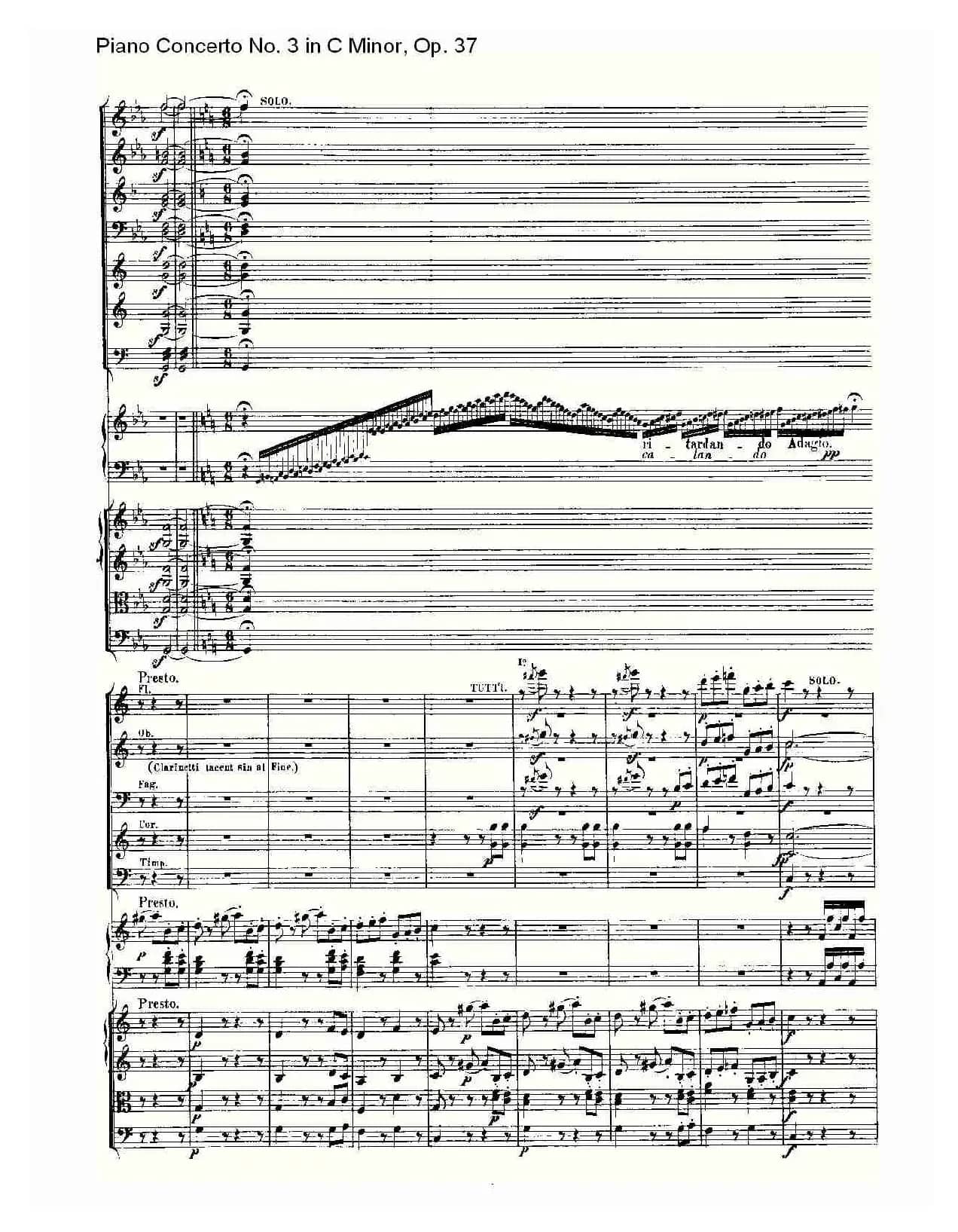 C小调钢琴第三协奏曲 Op.37  第三乐章