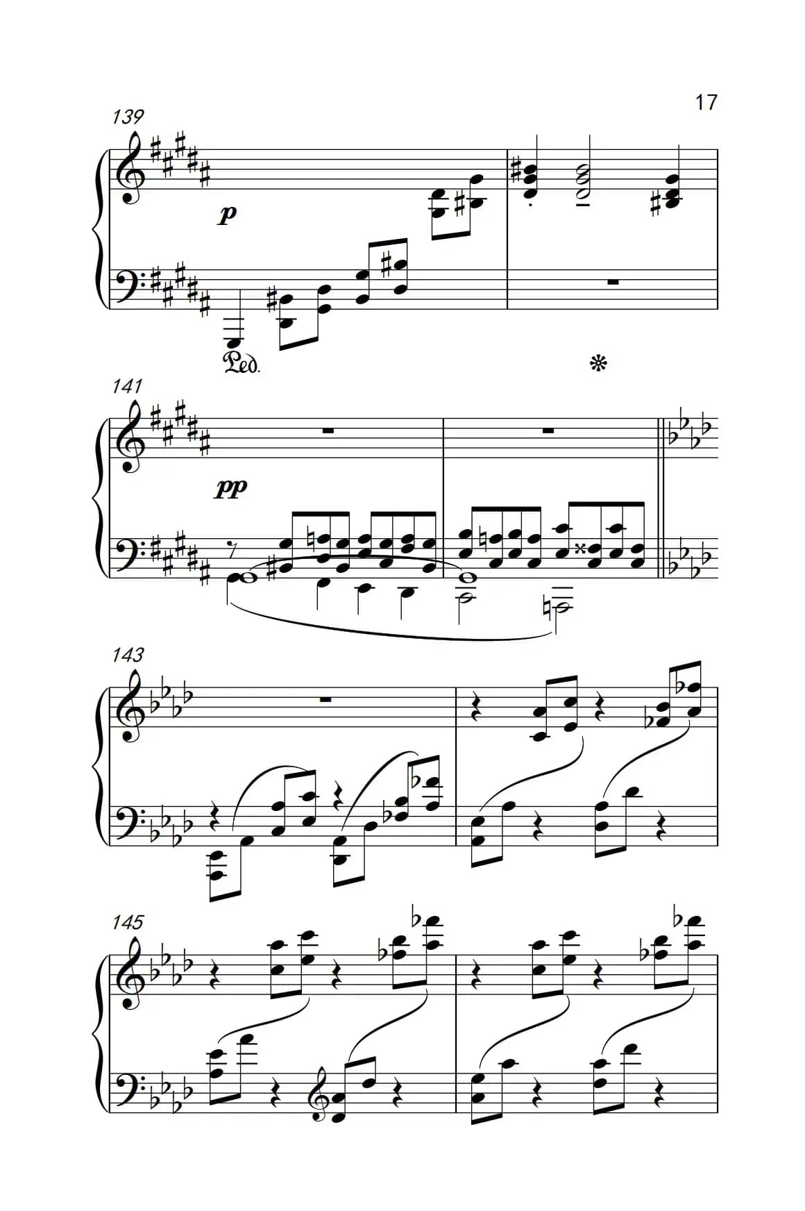 莫什科夫斯基 钢琴练习曲（第十三首）