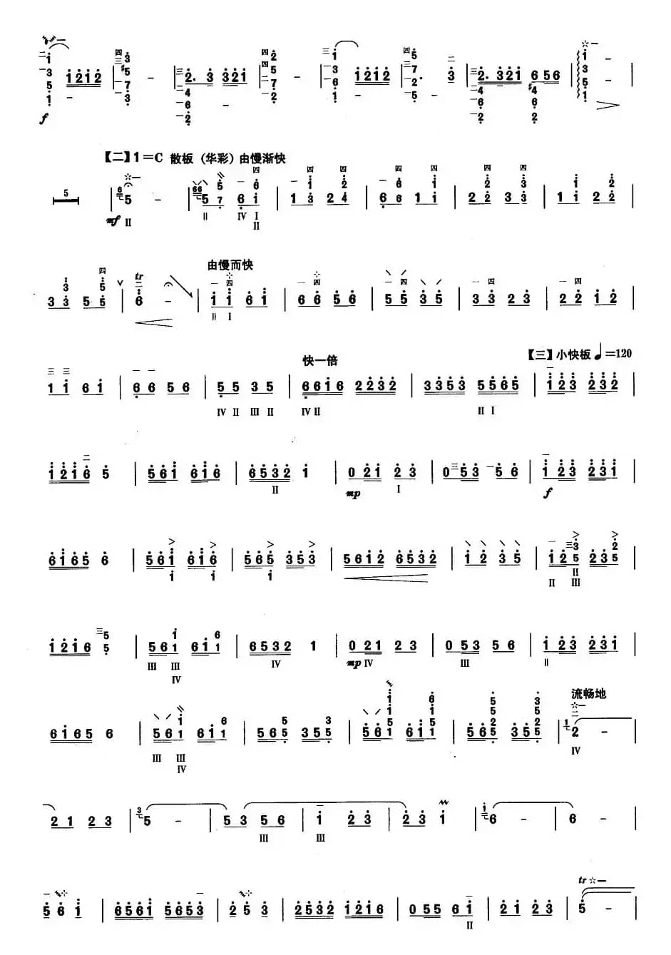 柳琴考级曲目八级：春情