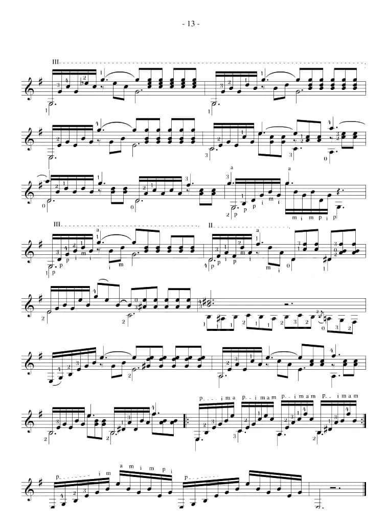 Fernando Sor《12 Studies,Op.35》（STUDY 7）