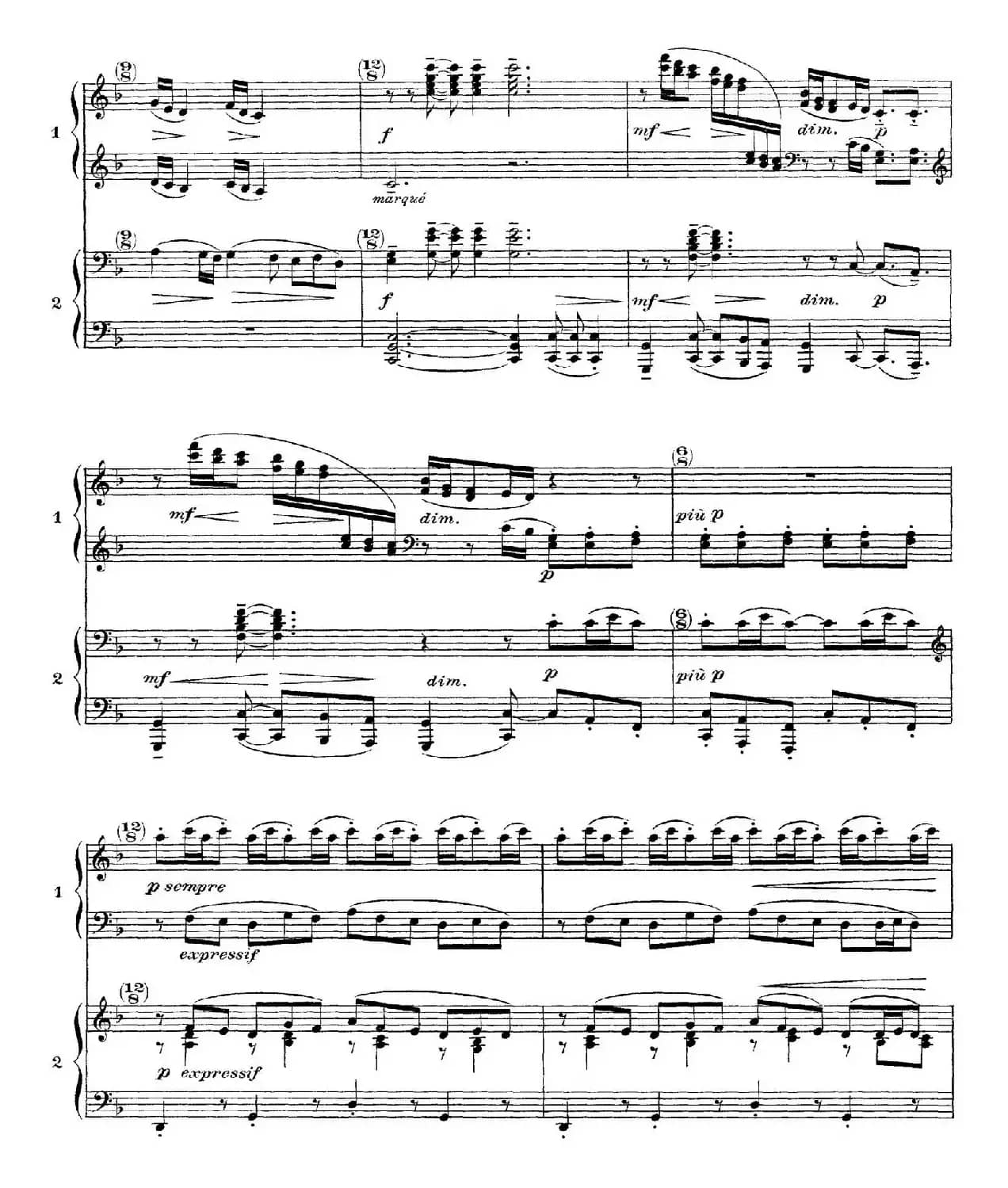 Six Epigraphes Antiques（6首古代墓志铭·四手联弹·Ⅰ）