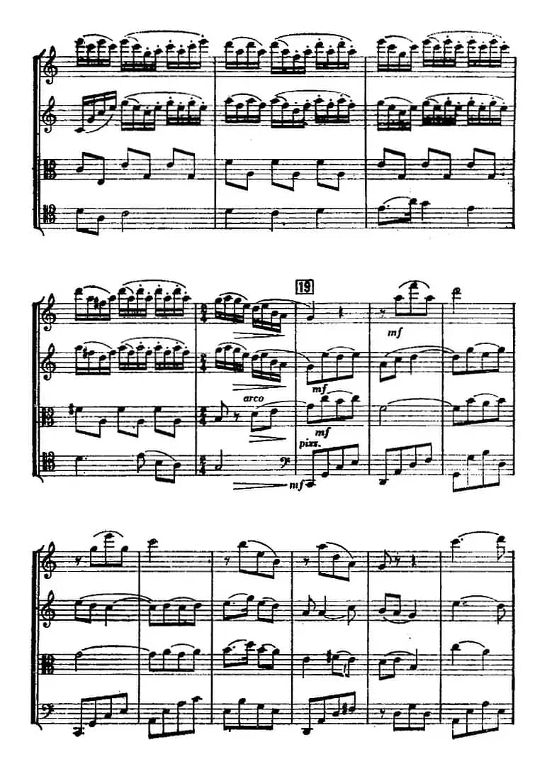 白毛女（弦乐四重奏 总谱）