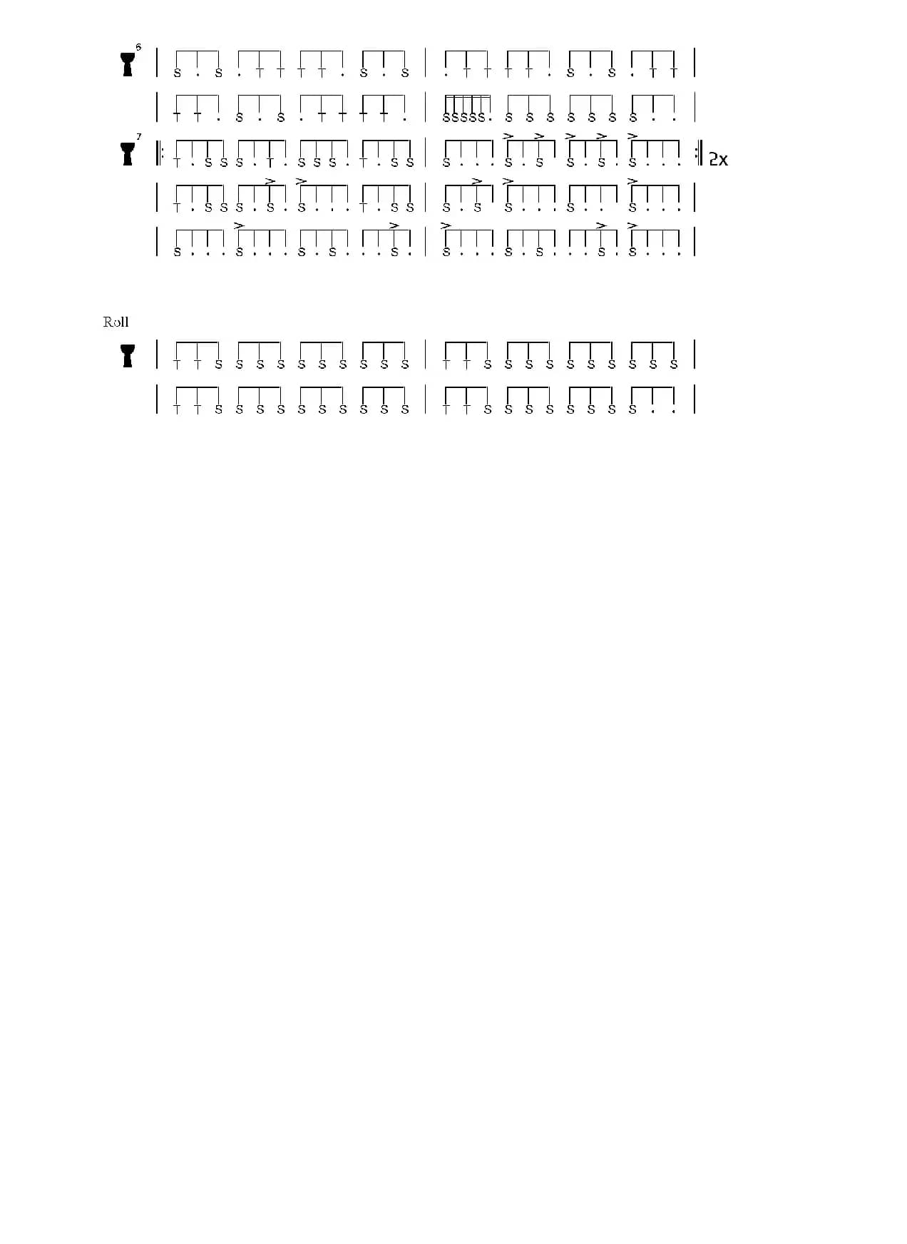 Tiriba（非洲手鼓谱）