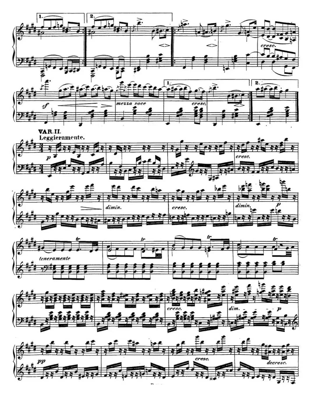 贝多芬钢琴奏鸣曲30 E大调 Op.109 E major