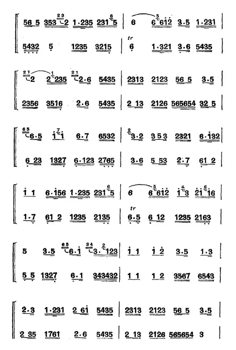 江南丝竹乐曲：中花六板（二胡+箫）