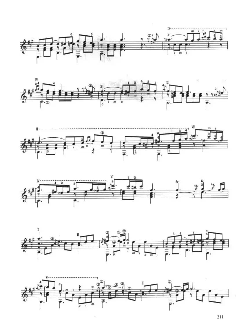 古典吉他考级十级外国乐曲A组（3、威尼斯狂欢节主题与变奏）