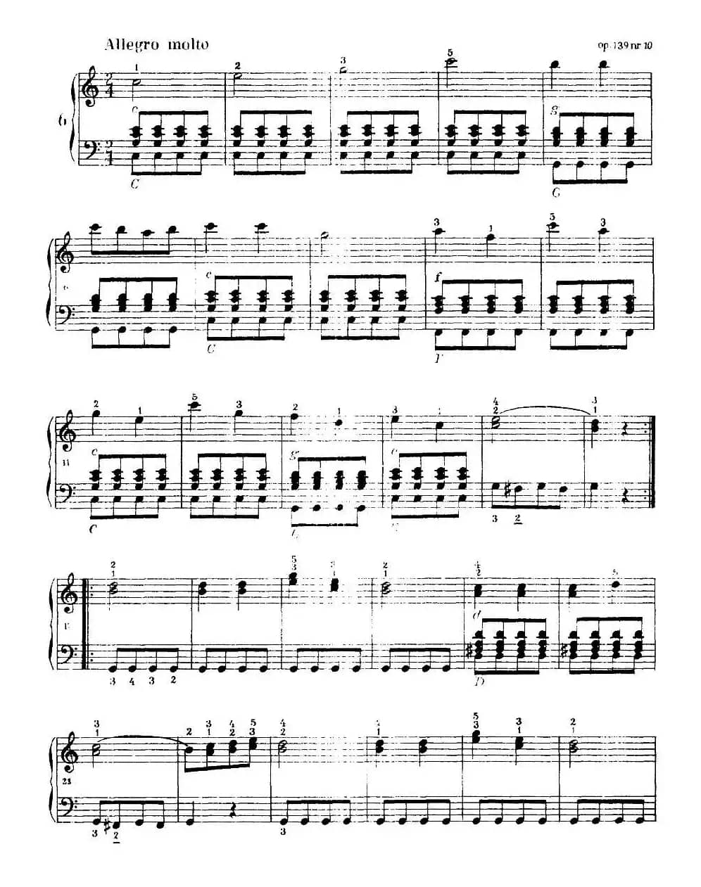 《车尔尼手风琴练习曲集》第Ⅰ册 （第1—9首）