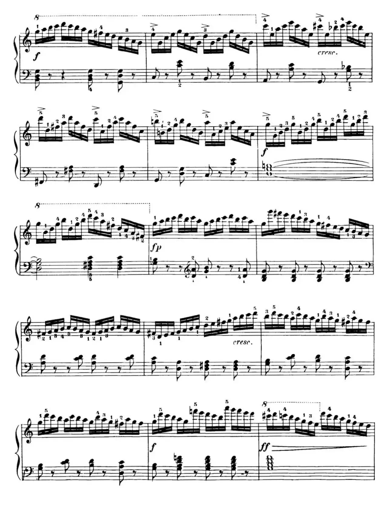 40首车尔尼Op.299钢琴快速练习曲（NO.8）