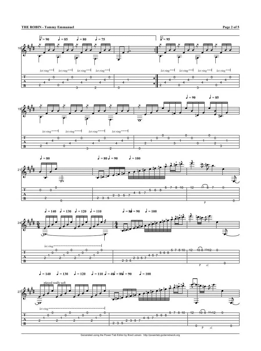 tommy emmanuel：the robin（指弹吉它）