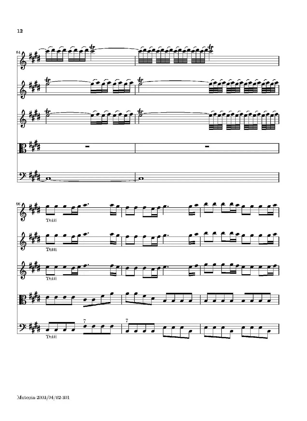 La Primavera·Spring（四季·春）（弦乐协奏曲总谱）