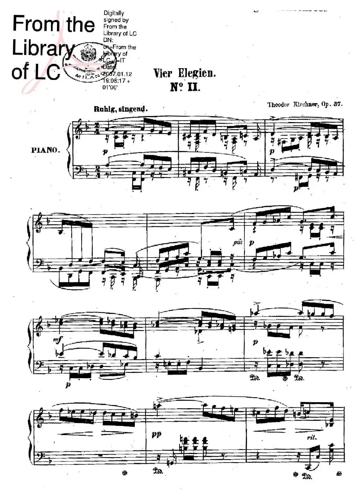 Vier Elegien Op.37（4首悲歌·2）