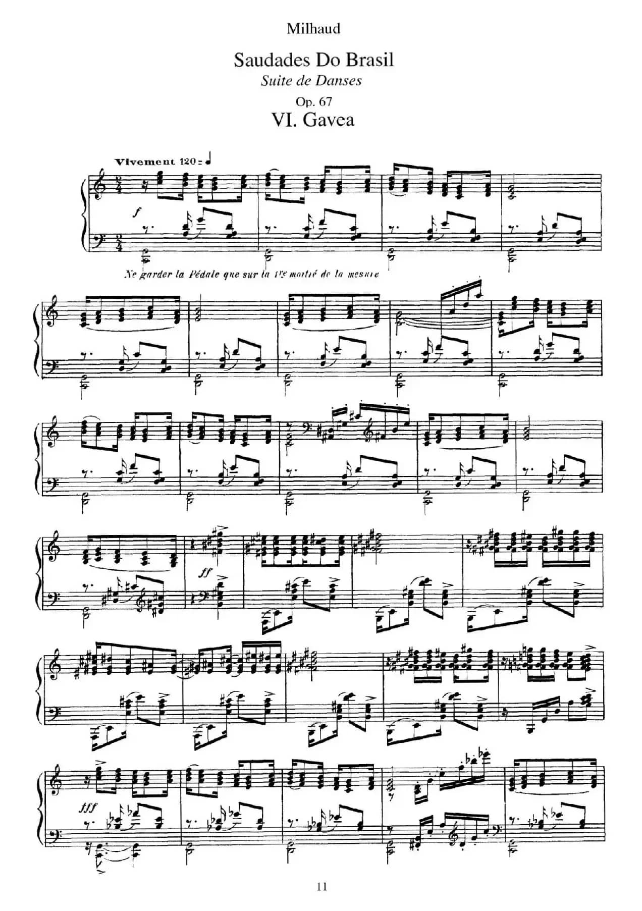 Saudados do Brasil Op.67（巴西回忆·Ⅵ）