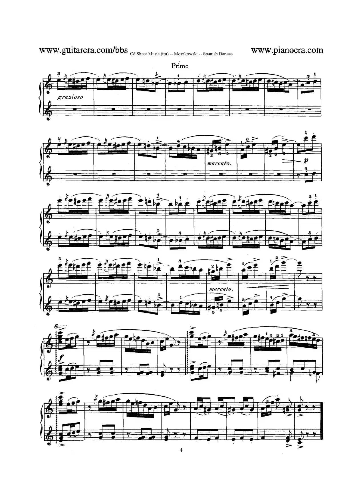 Spanish Dances Op.12（西班牙舞曲·四手联弹版）