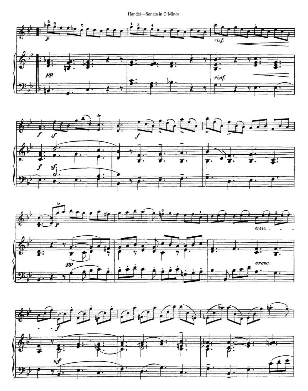 Violin Sonata No.2 in G minor（小提琴+钢琴伴奏）