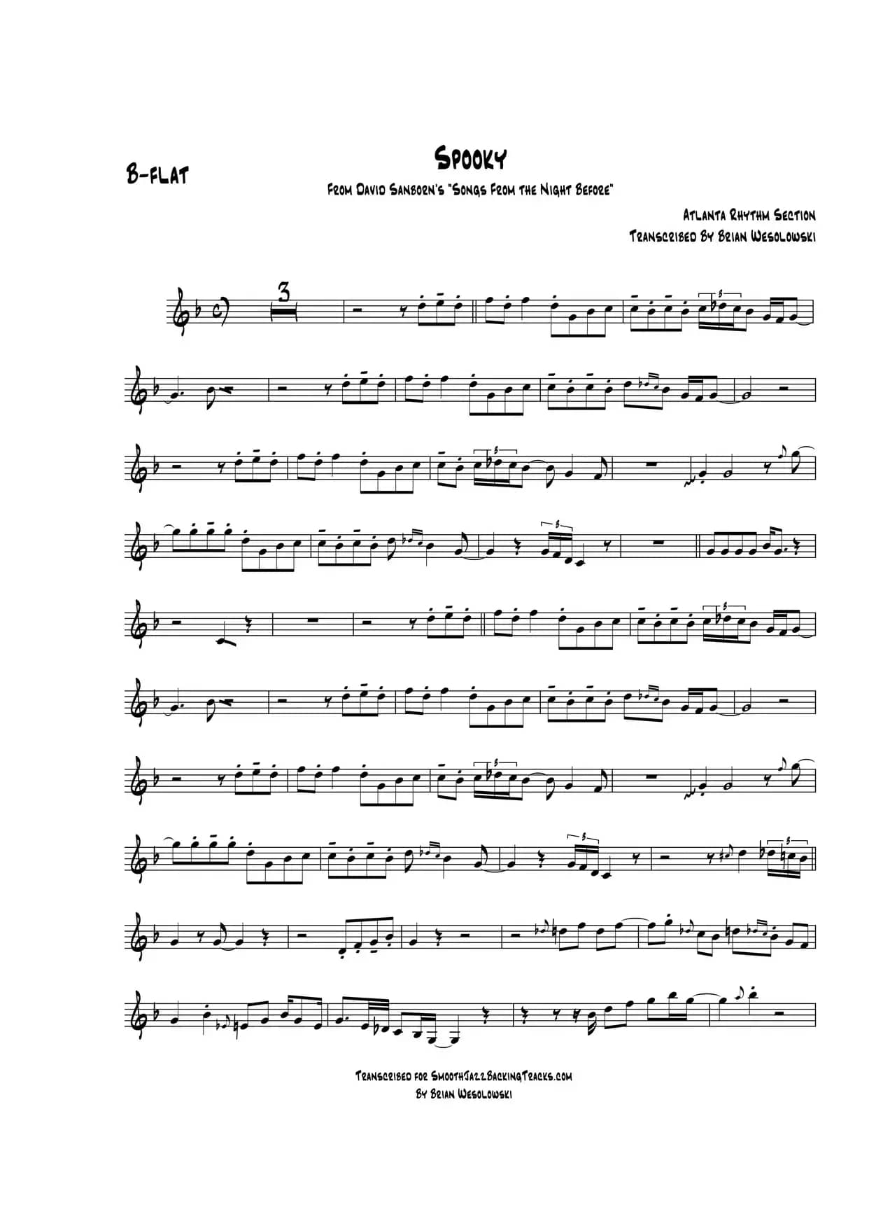 Spooky（次中音萨克斯）